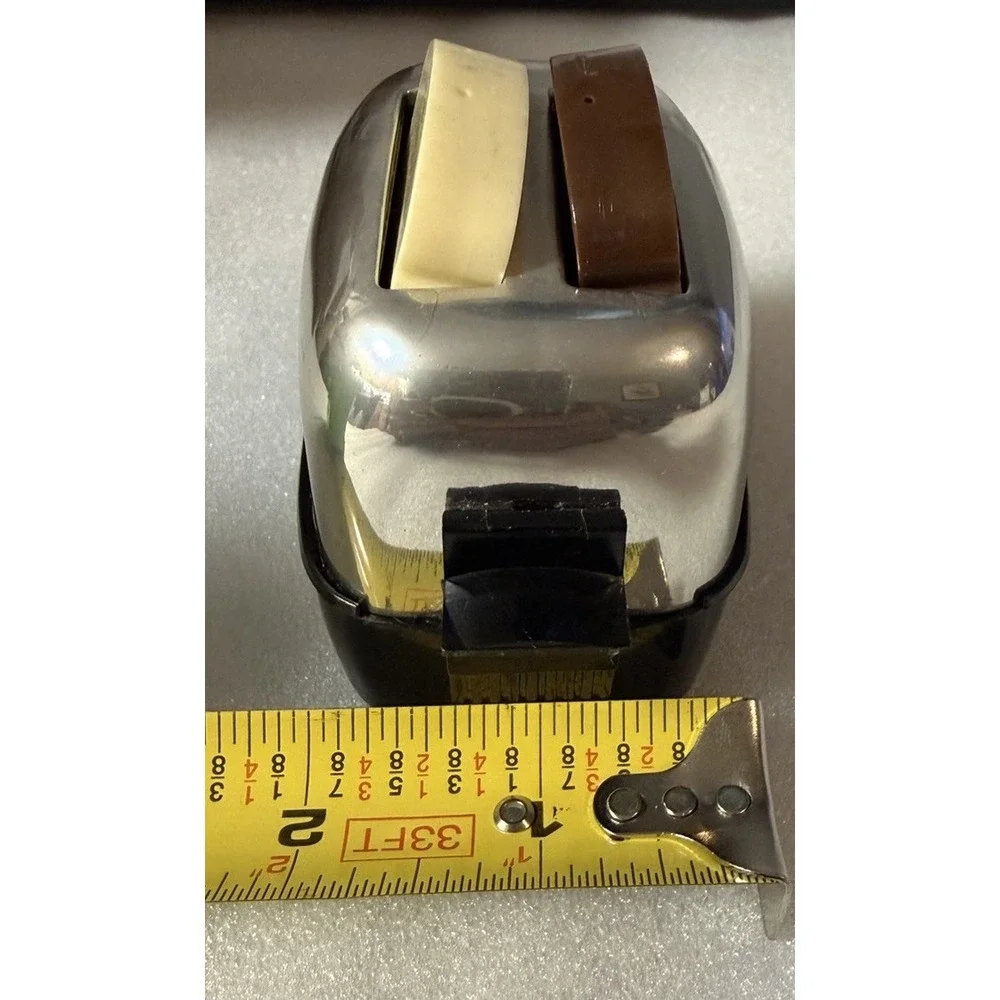 Vintage Pop Up Toaster Salt Pepper Shakers Chrome MCM Novelty Made USA Retro